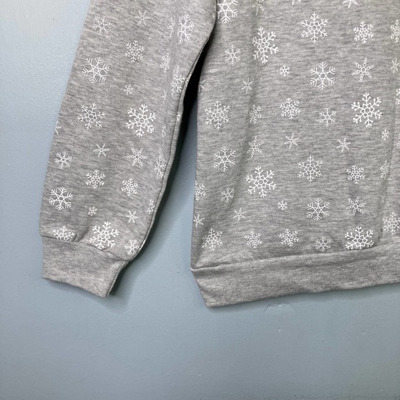 Freeze Heather Gray Light Up Christmas Cats Holiday Sweatshirt Juniors Sz M 7-9 - Picture 15 of 17